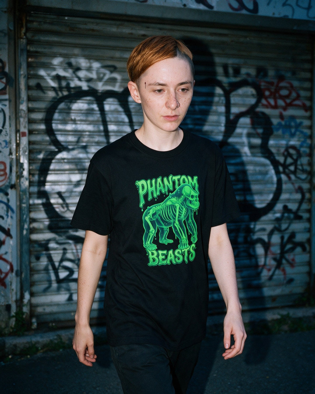 Phantom Gorilla T-Shirt worn on the street — Urban Kong