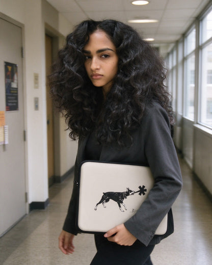 Dober Bite Laptop Sleeve in use — Urban Kong