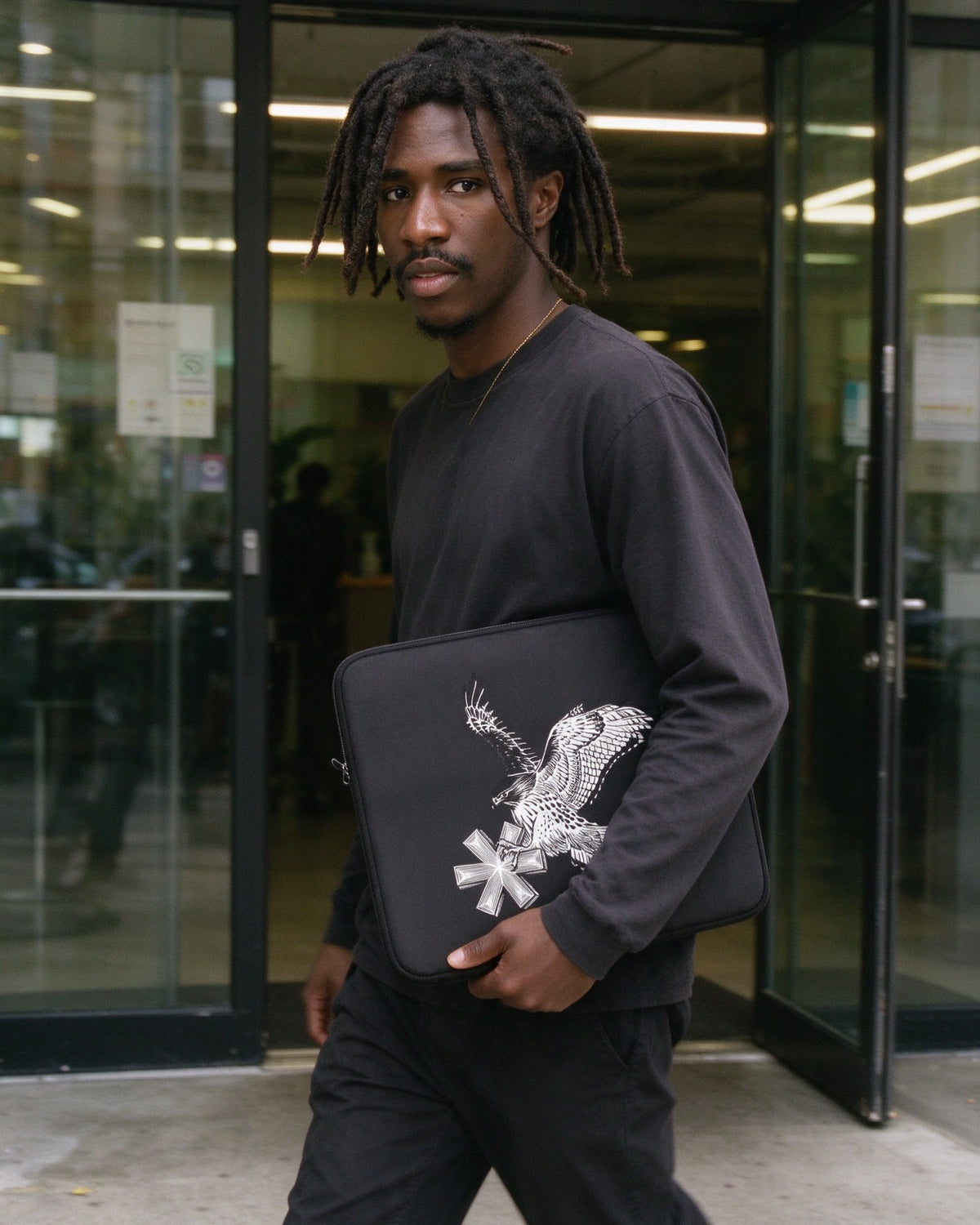 Falcon Strike Laptop Sleeve in use — Urban Kong