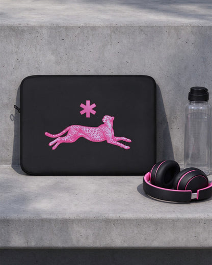 Neon Leopard Laptop Sleeve still life — Urban Kong