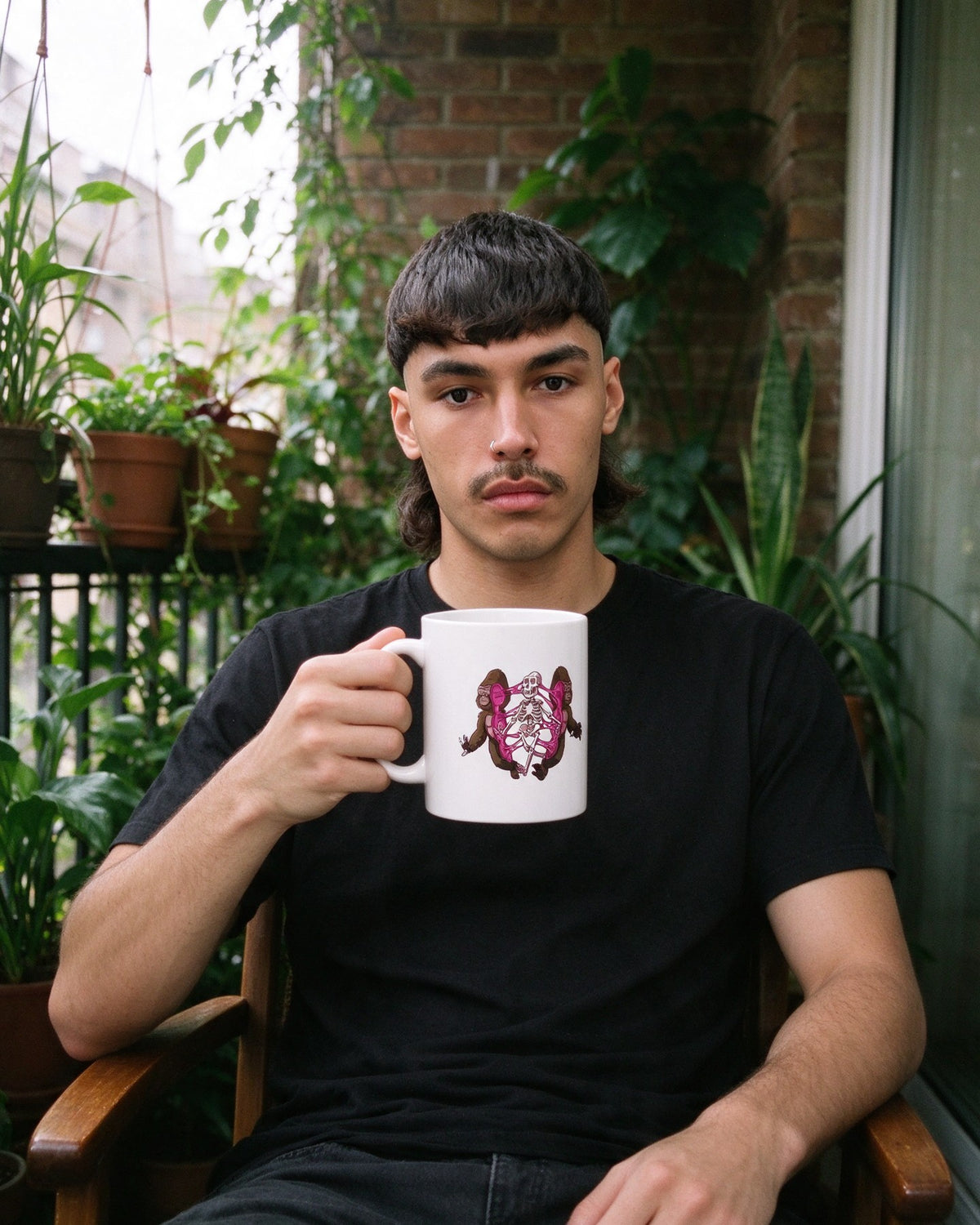 Kong Anatomy Mug worn on the street — Urban Kong