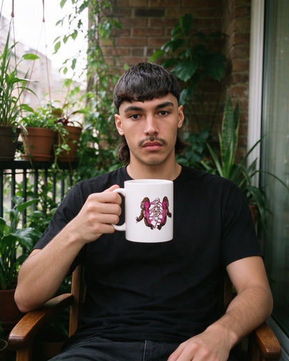 Kong Anatomy Mug worn on the street — Urban Kong