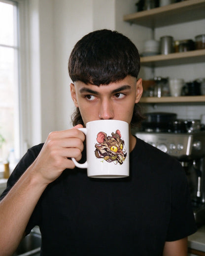 Rabid Rat Mug worn on the street — Urban Kong