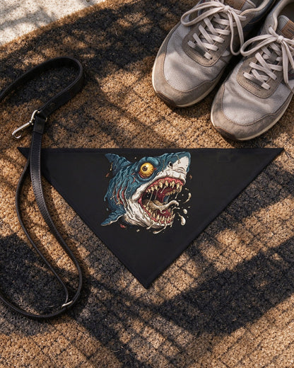 Psycho Shark Pet Bandana still life — Urban Kong