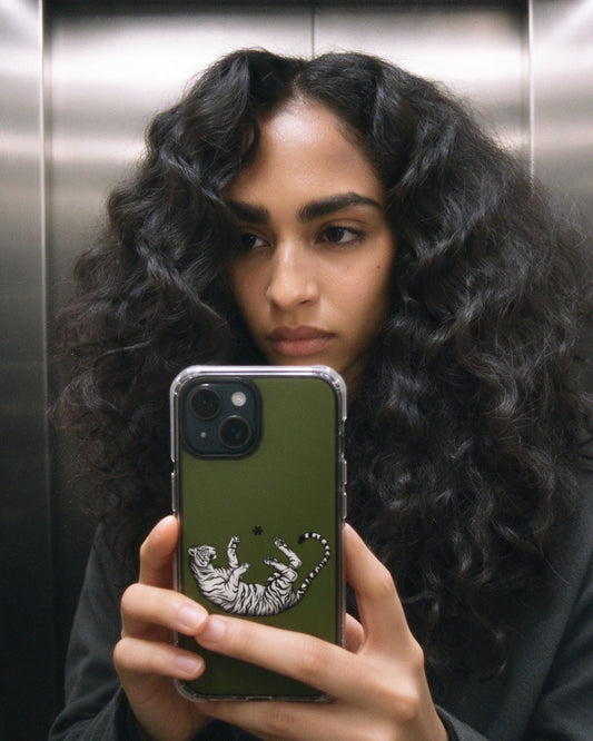 Falling Tiger Phone Case in use — Urban Kong