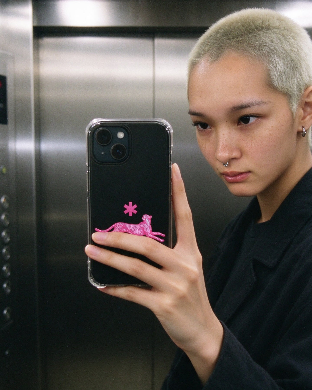 Neon Leopard Phone Case in use — Urban Kong