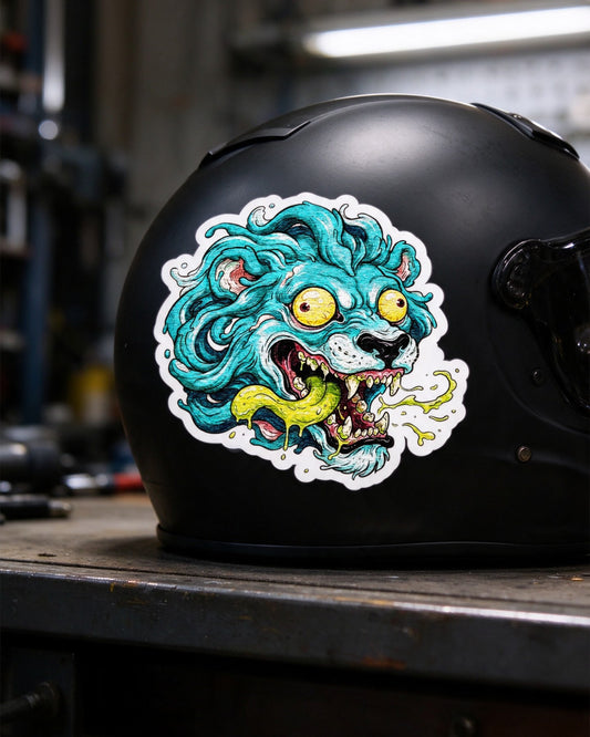 Psycho Lion Sticker in use — Urban Kong