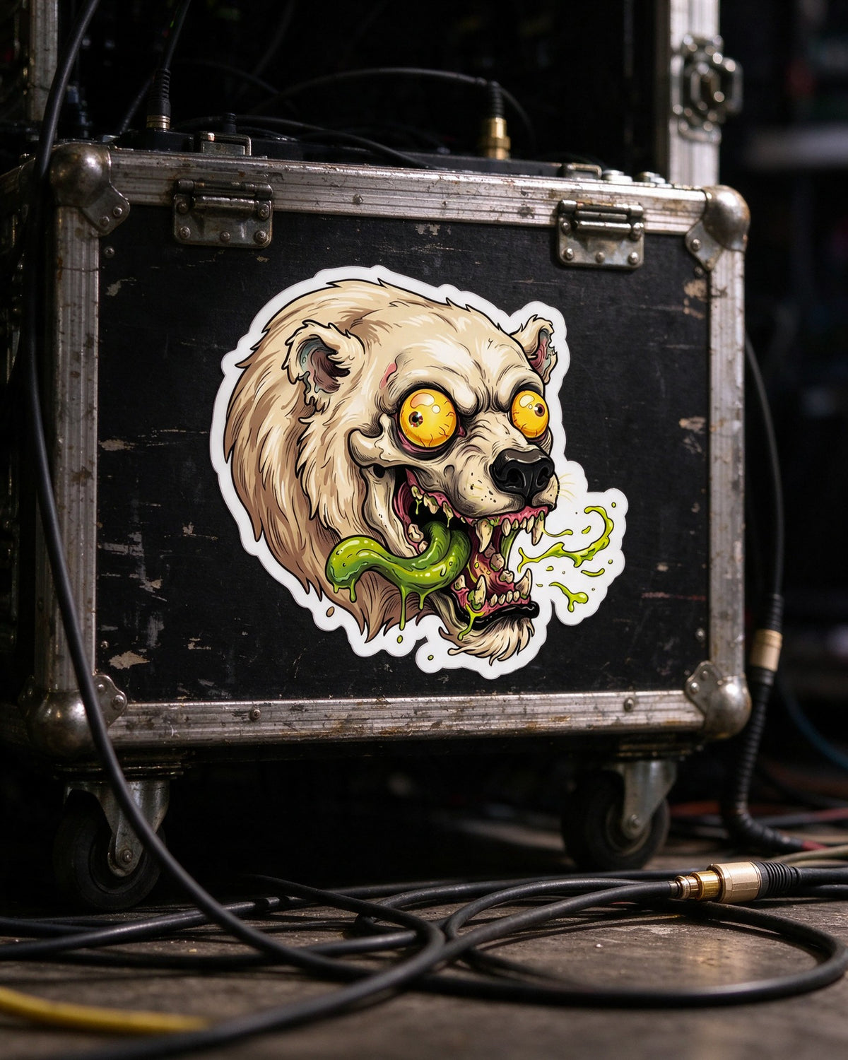 Psycho Polar Bear Sticker in use — Urban Kong