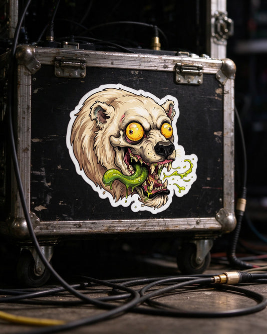 Psycho Polar Bear Sticker in use — Urban Kong