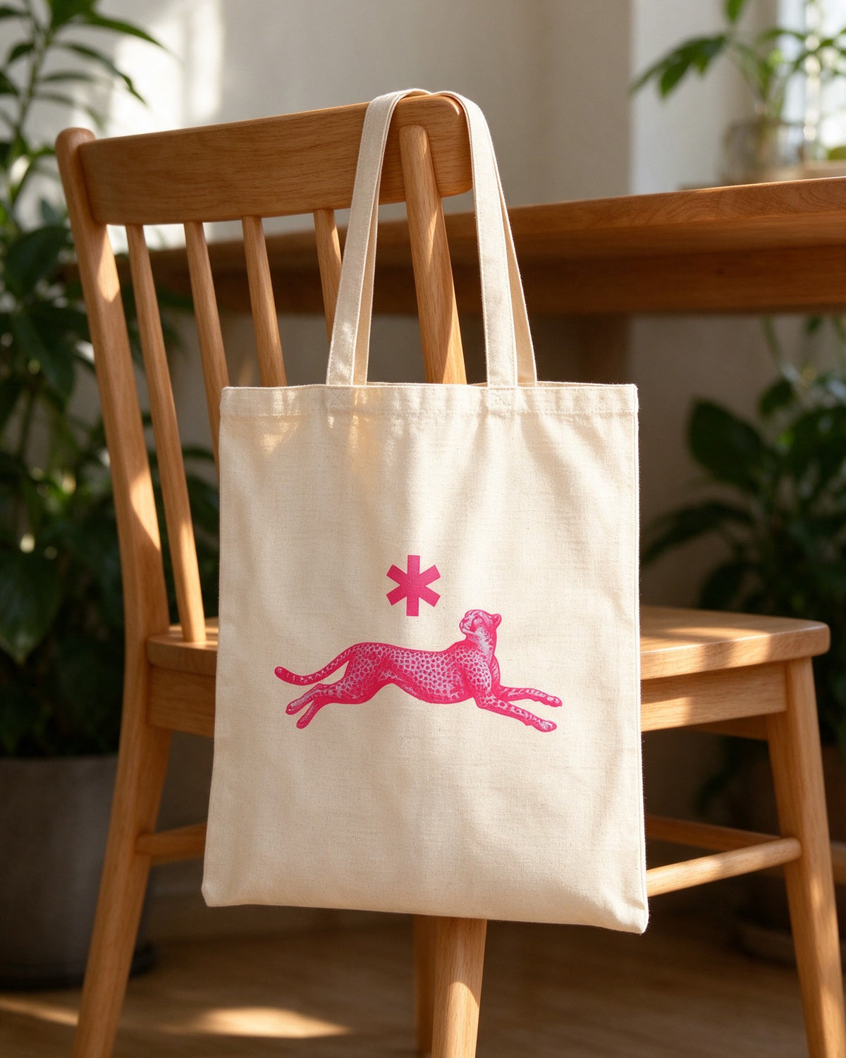 Neon Leopard Tote Bag still life — Urban Kong