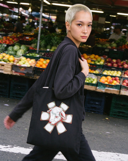 Wild Lamb Tote Bag worn on the street — Urban Kong