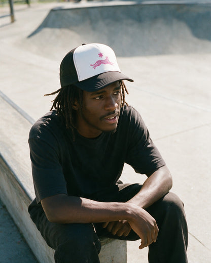 Neon Leopard Trucker in use — Urban Kong