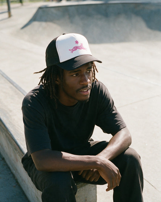 Neon Leopard Trucker in use — Urban Kong
