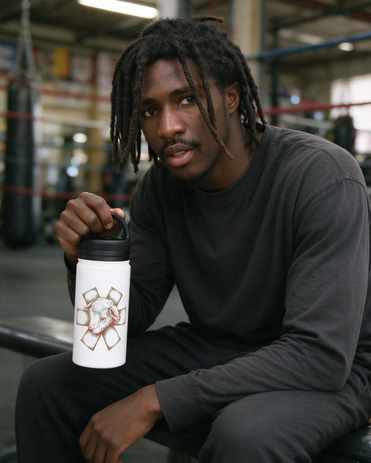 Wild Lamb Water Bottle in use — Urban Kong