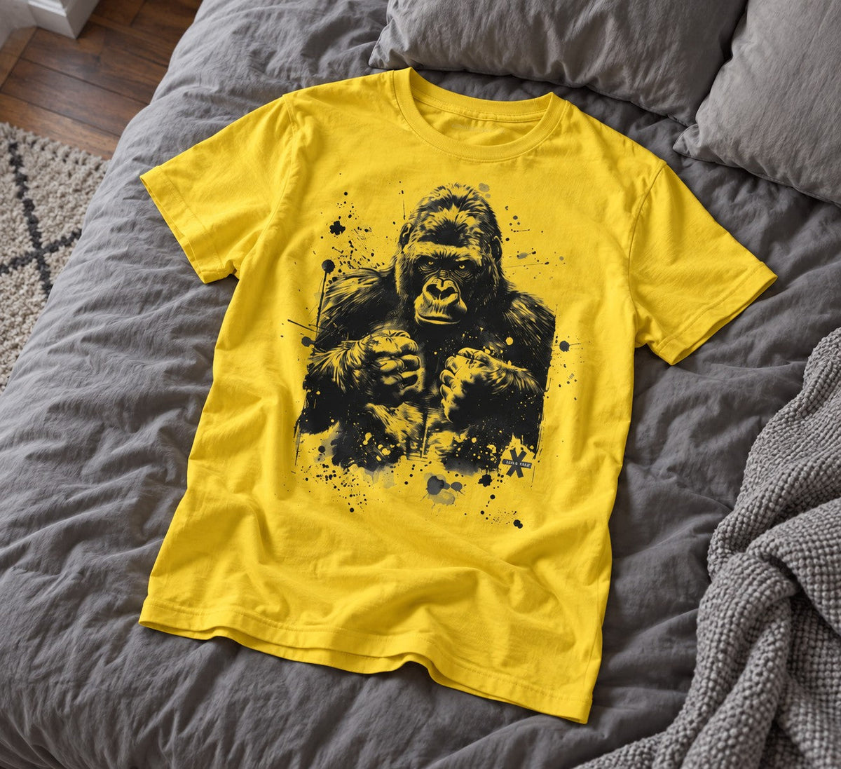 Alpha Ape T-Shirt flat lay mockup — Urban Kong
