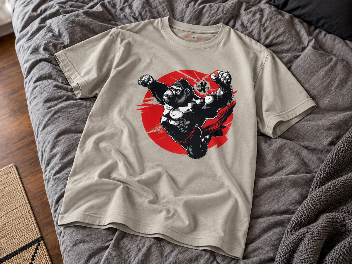 Kong Powa T-Shirt flat lay mockup — Urban Kong