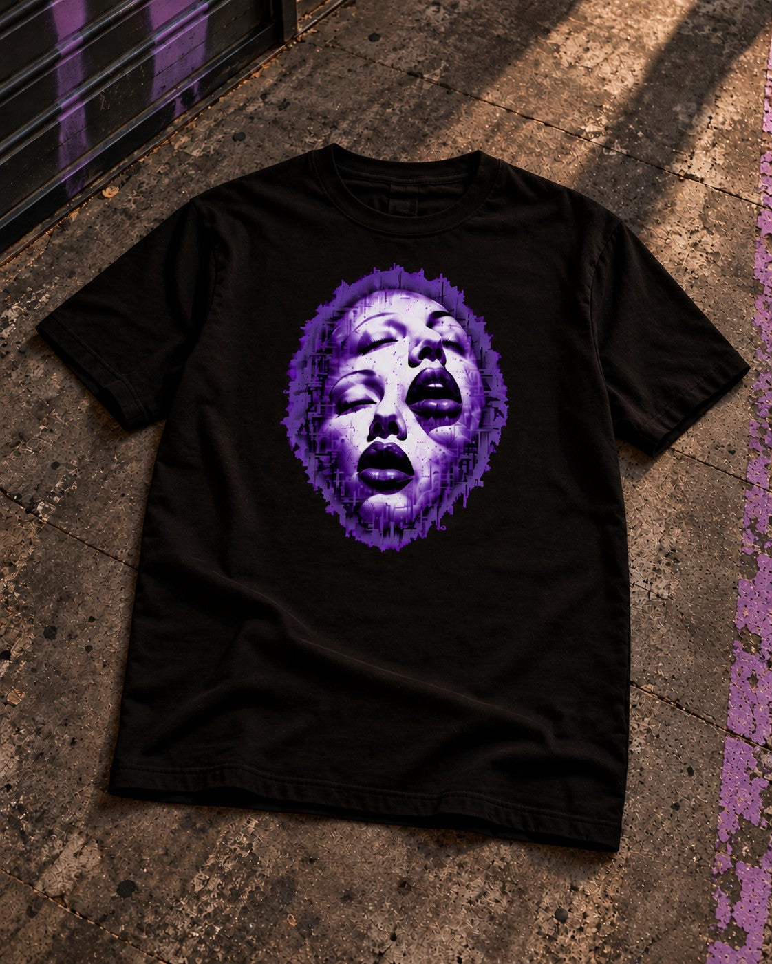 Purple Nightmares T-Shirt still life — Urban Kong