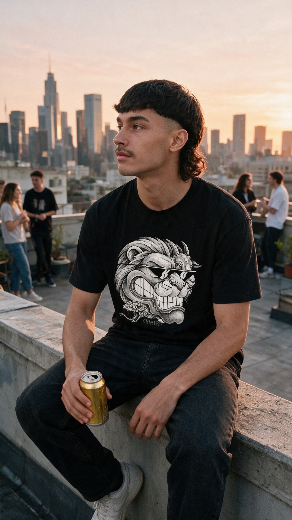 Chimera Shades T-Shirt worn on the street — Urban Kong