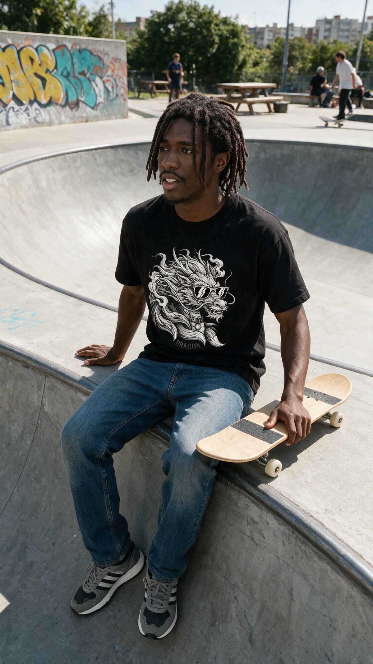 Dragon Shades T-Shirt worn on the street — Urban Kong