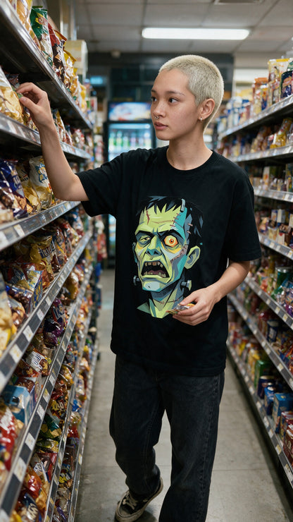 Bolt Head T-Shirt worn on the street — Urban Kong
