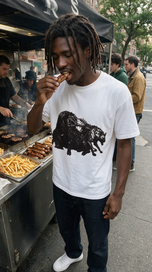 Horror Fusion II T-Shirt worn on the street — Urban Kong