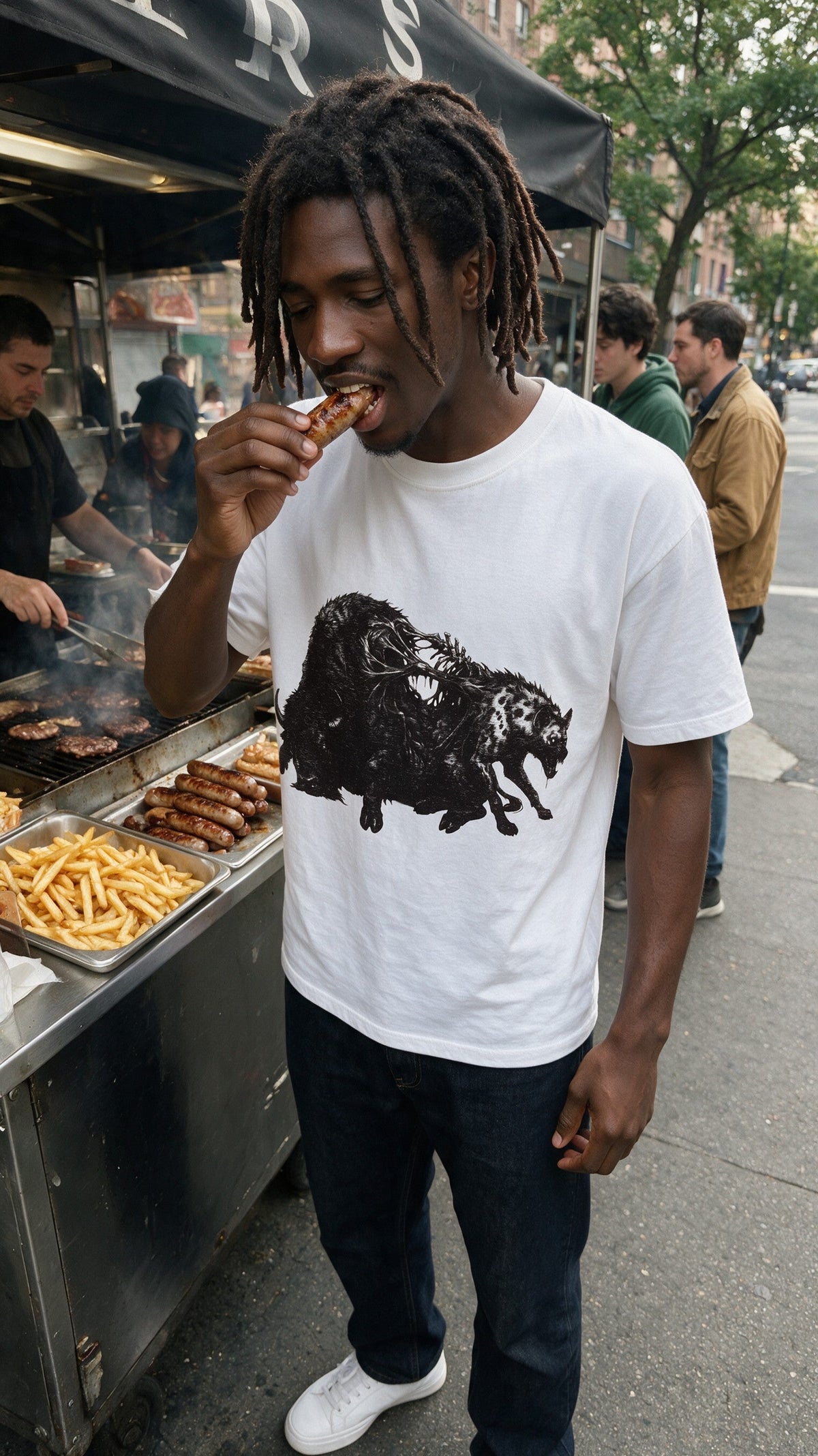 Horror Fusion II T-Shirt worn on the street — Urban Kong