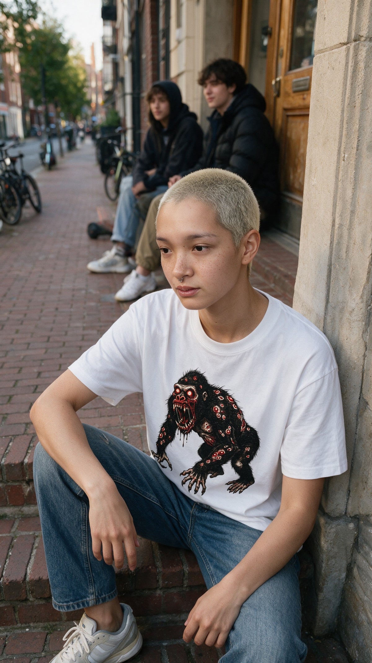 Horror Kong T-Shirt worn on the street — Urban Kong