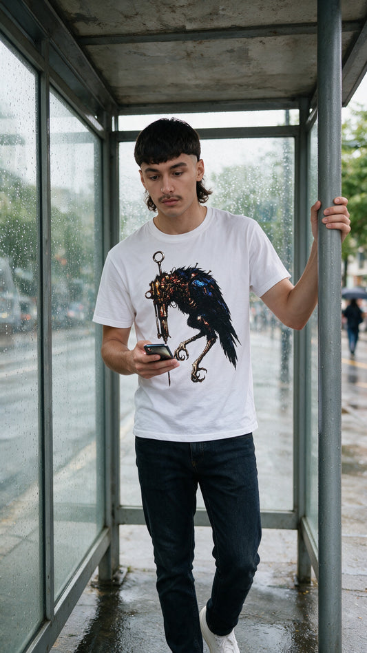Horror Vulture T-Shirt worn on the street — Urban Kong