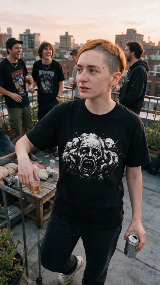 Overthinking T-Shirt worn on the street — Urban Kong