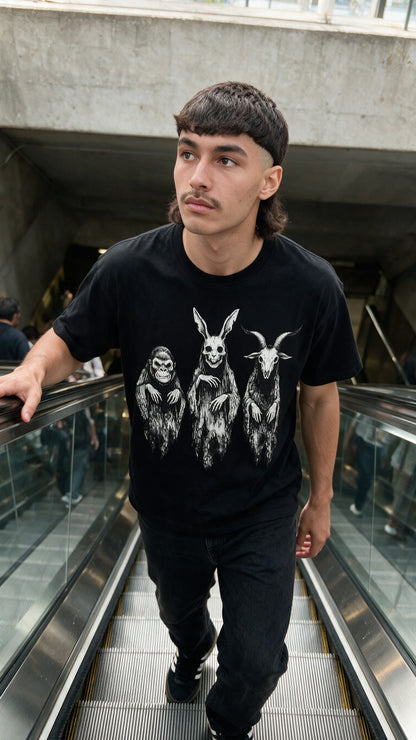 Three Spirits T-Shirt worn on the street — Urban Kong