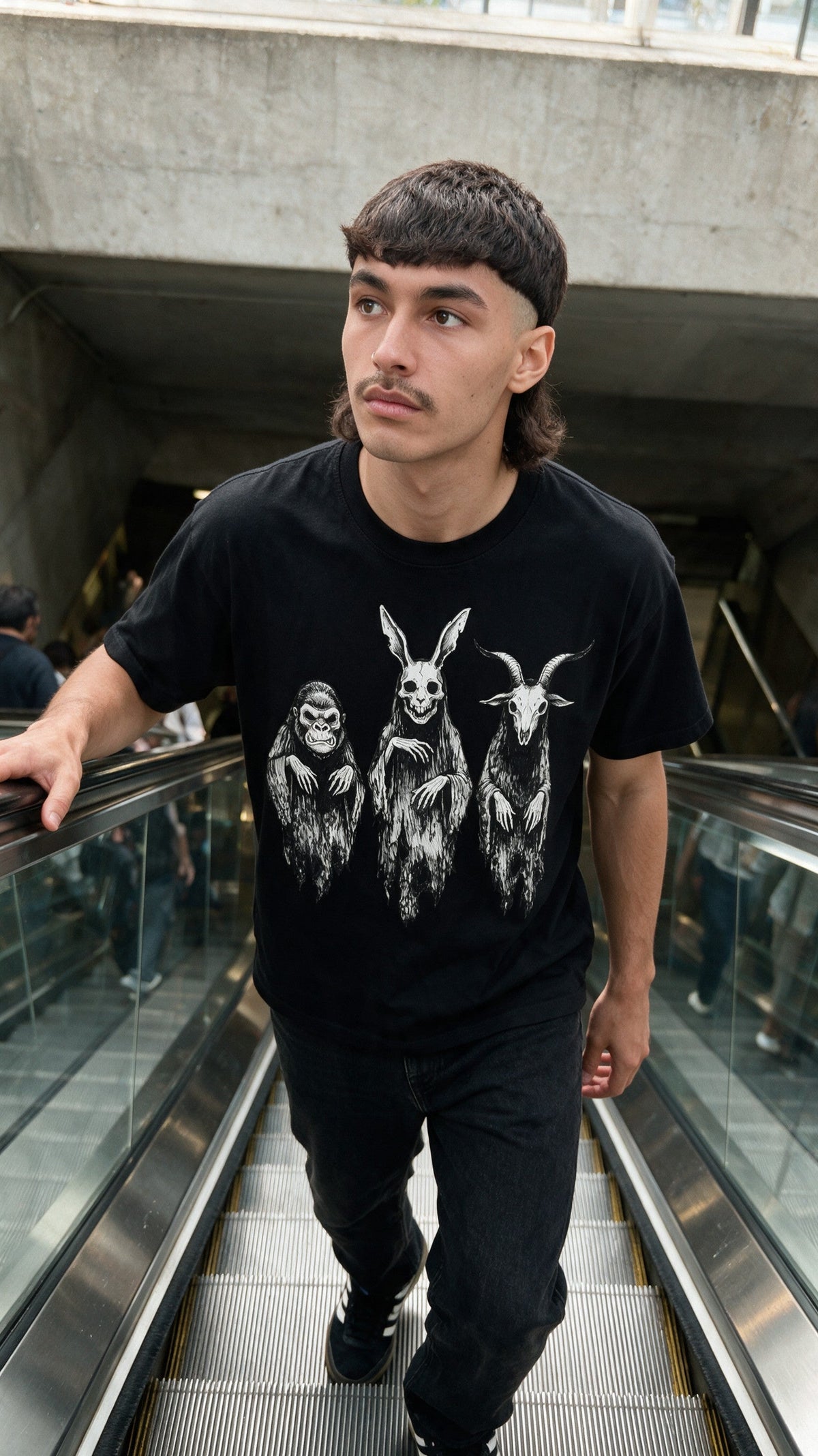 Three Spirits T-Shirt worn on the street — Urban Kong