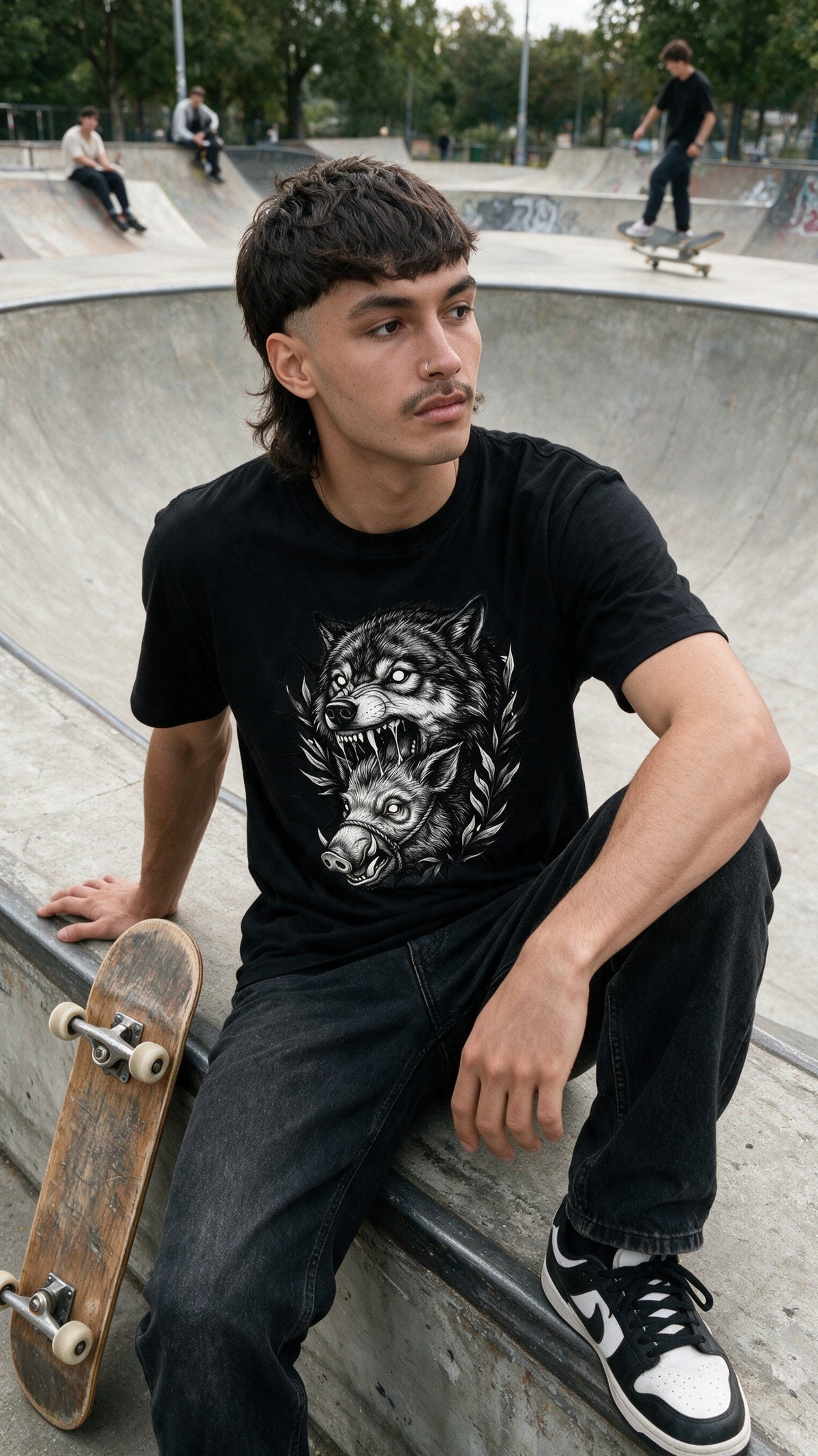 Wolf Bite T-Shirt worn on the street — Urban Kong
