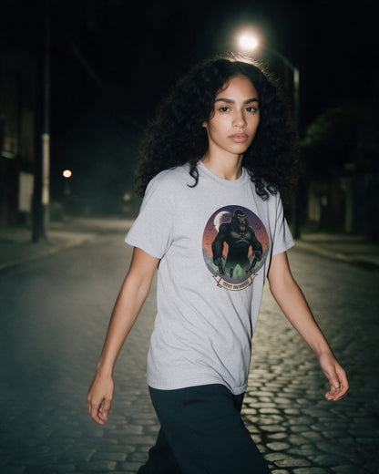 Urban Dracula-Kong T-Shirt in Sport Grey worn on the street — Urban Kong