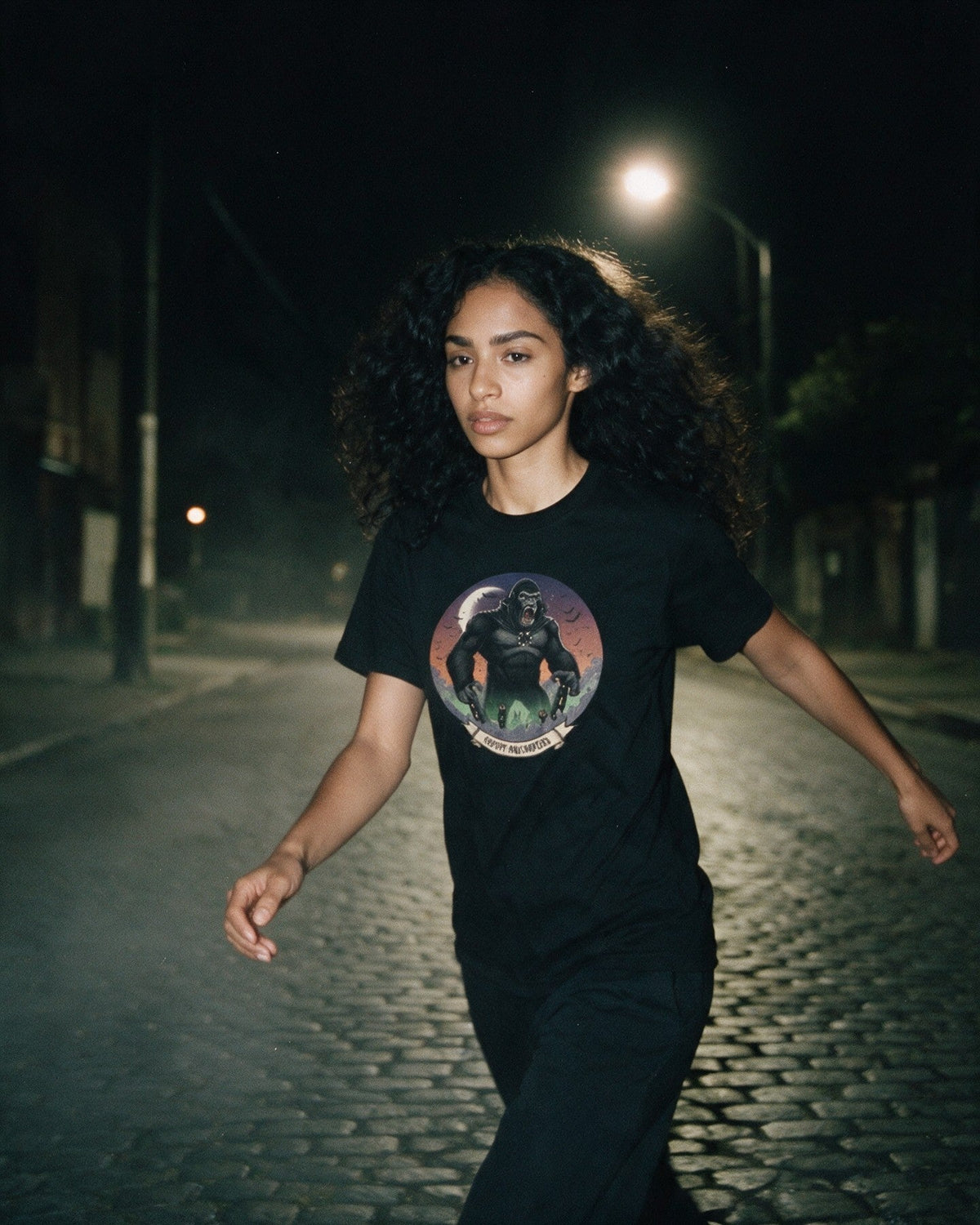 Urban Dracula-Kong T-Shirt worn on the street — Urban Kong