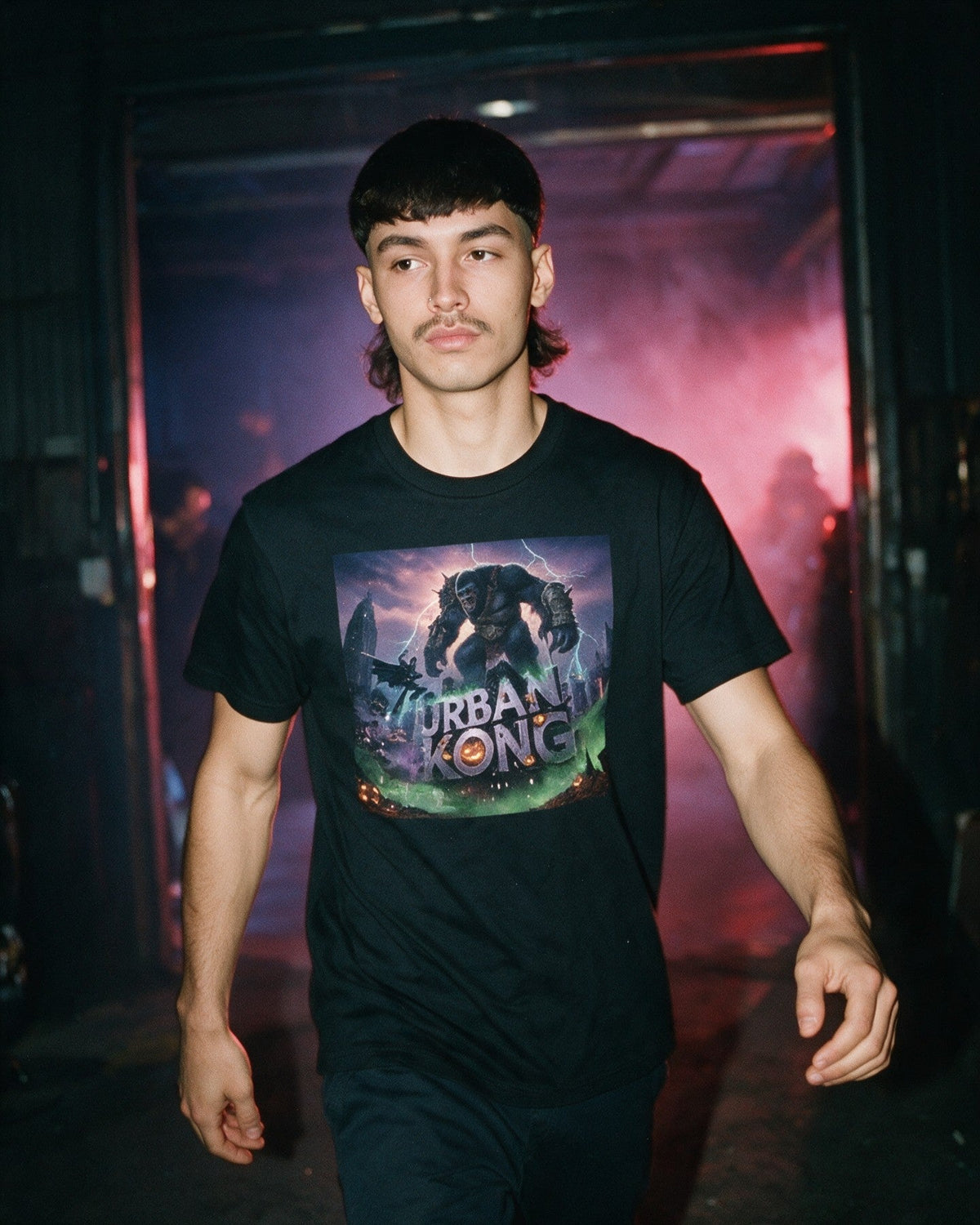 Urban Ghotam T-Shirt worn on the street — Urban Kong