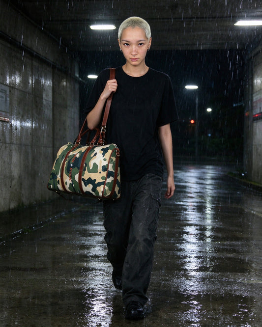 Urban Kong WetProof Travel Bag worn on the street — Urban Kong
