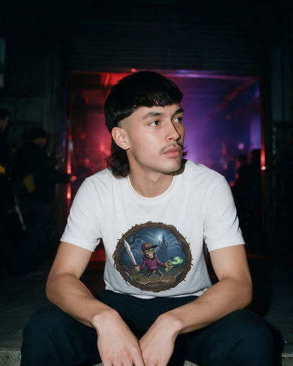 Zombie Warrior T-Shirt in Natural worn on the street — Urban Kong